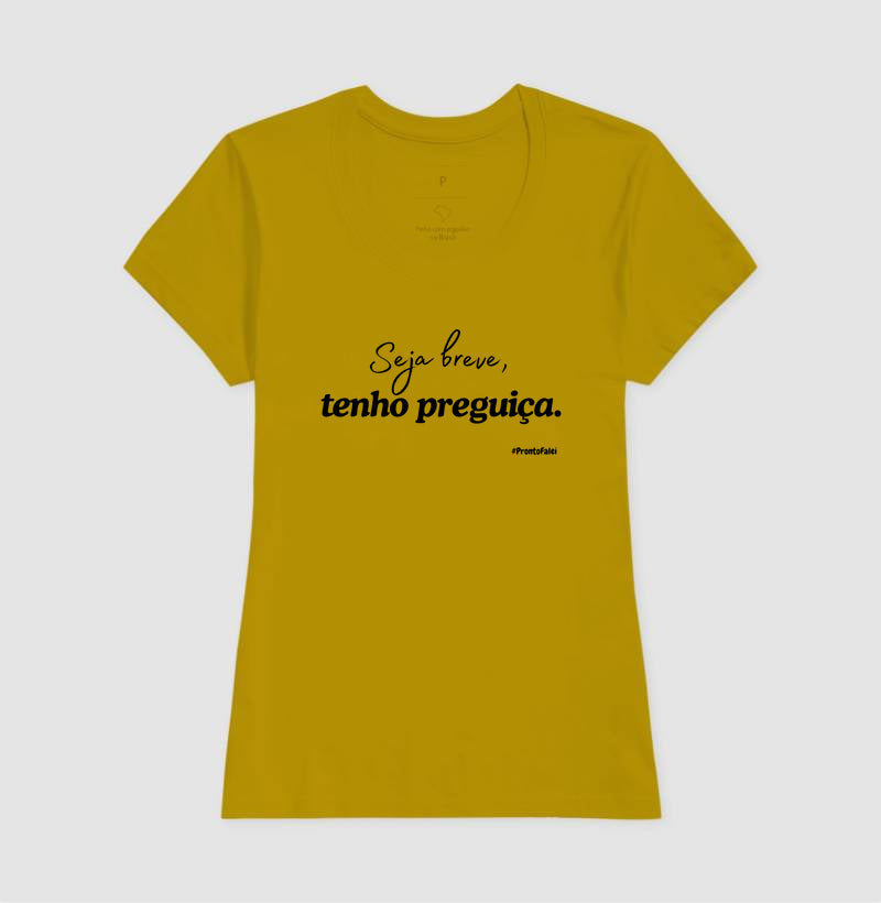 Seja breve, tenho preguiça