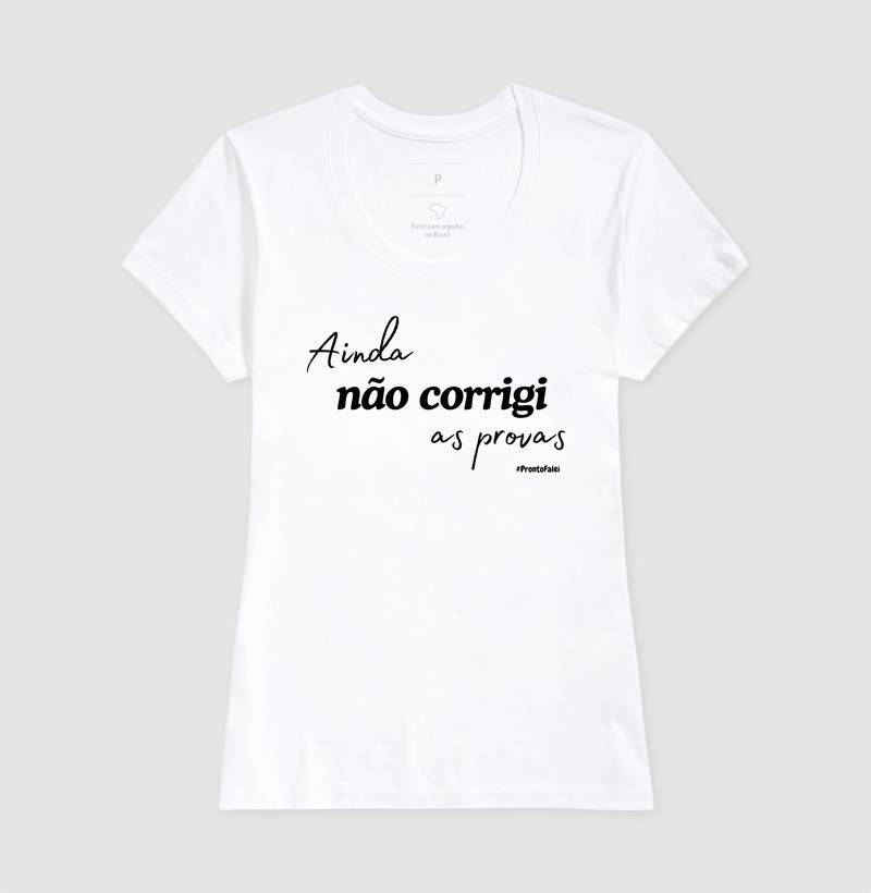 Ainda não corrigi as provas