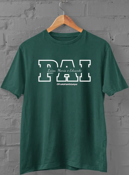 Camisa PAI com Nomes dos Filhos Personalizados